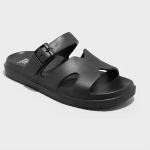 Wild Fable Maysen viral black footbed sandals size 8